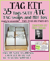 Tag- KIT  35 Tags  Also suit ATC size 64 mm x 136 mm INCLUDES md